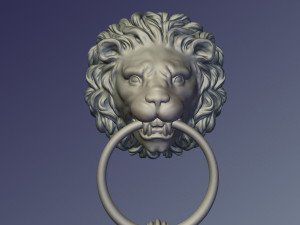lion door knob Modèles 3D en vedette