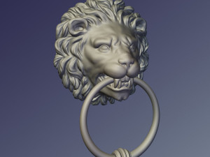 lion door knob Modèles 3D en vedette