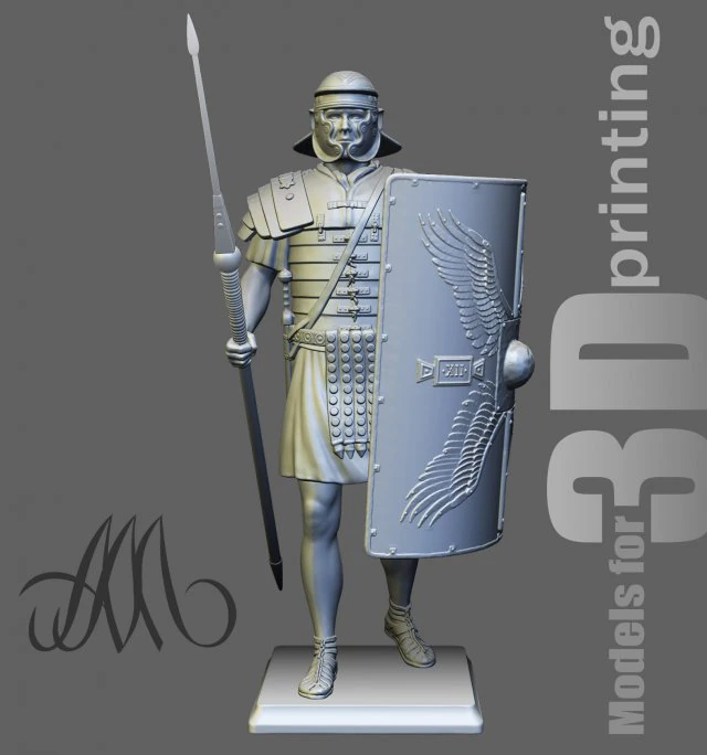 roman legionary 3D Print Model .c4d .max .obj .3ds .fbx .stl .blend 