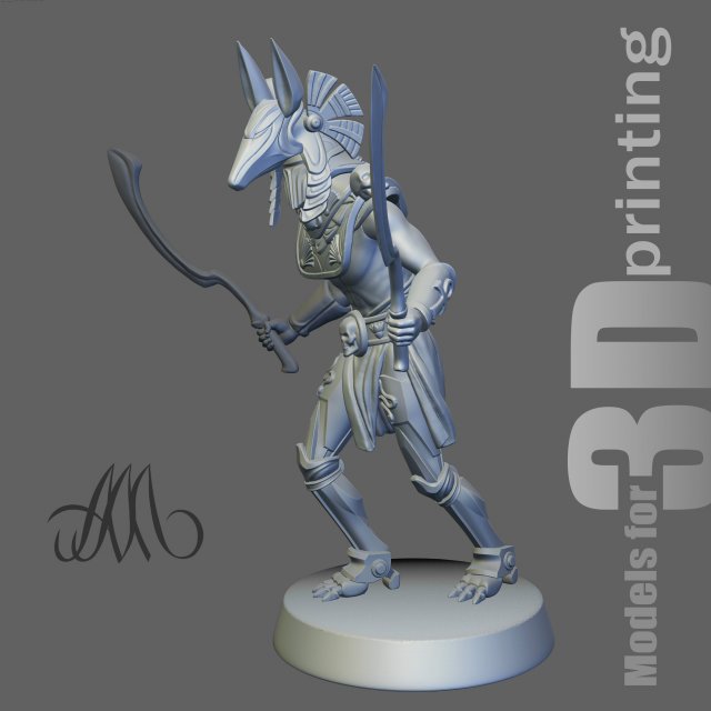 anubis 3D Baskı Modeli .c4d .max .obj .3ds .fbx .stl .blend 