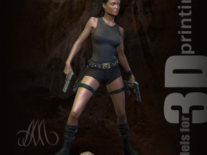 Lara croft stl 3d print model 3D Print Model