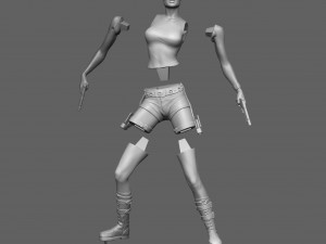 Lara croft stl 3d print model 3D Print Model
