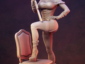 WILD WEST WOMAN NSFW PRE-SUPPORTED 3D Print Model