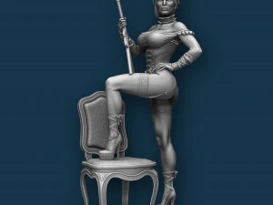 WILD WEST WOMAN NSFW PRE-SUPPORTED 3D Print Model
