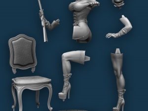 WILD WEST WOMAN NSFW PRE-SUPPORTED Modelo de Impressão 3D
