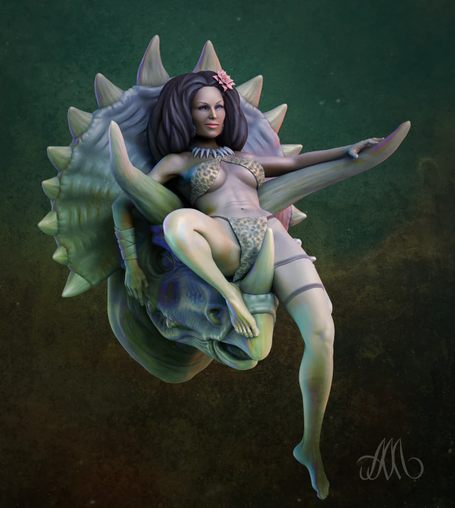 CAVEWOMAN KEY HOLDER PRE-SUPPORTED 3D Print Model .c4d .max .obj .3ds .fbx .stl .blend 