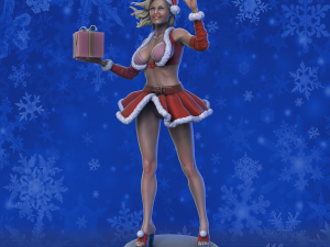 SANTA GIRL PRE-SUPPORTED 3D Print Model