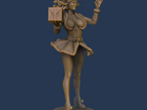 SANTA GIRL PRE-SUPPORTED 3D Print Model