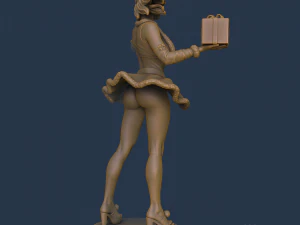 SANTA GIRL PRE-SUPPORTED 3D Print Model