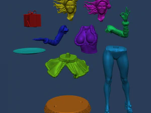 SANTA GIRL PRE-SUPPORTED 3D Print Model