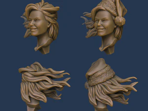 SANTA GIRL PRE-SUPPORTED 3D Print Model