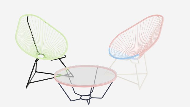 acapulco chair 3D 모델 .c4d .max .obj .3ds .fbx .stl .blend 