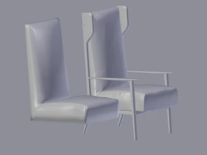 corduroy armchair 3D Model