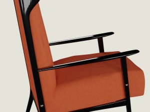 corduroy armchair Model 3D