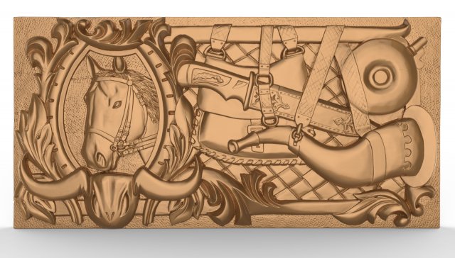 wooden carved board for backgammon hunter 1 3D Druckmodell .c4d .max .obj .3ds .fbx .stl .blend 