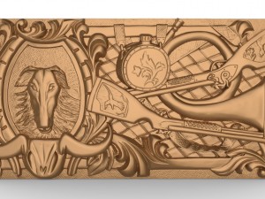 wooden carved board for backgammon hunter 2 3Dプリントモデル