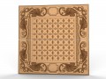 wooden carved chessboard 002 3D Модель