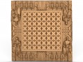 wooden carved chessboard 003 3D Модель