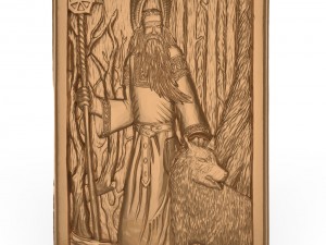 wooden carved board for backgammon the old gods of the russia veles 1 Modello di stampa 3D