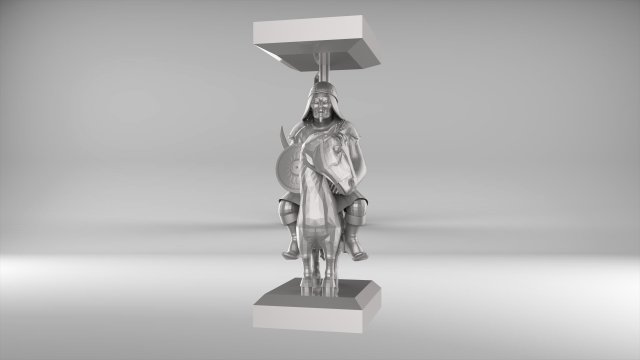 the chess knight 1 of tatar-mongols set 09001 3D Модель .c4d .max .obj .3ds .fbx .stl .blend 