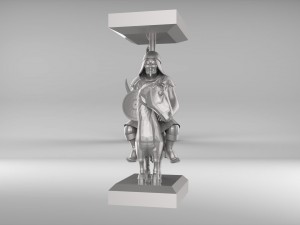 the chess knight 1 of tatar-mongols set 09001 3D Model