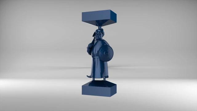 the chess pawn 1 of tatar-mongols set 09001 3D Model .c4d .max .obj .3ds .fbx .stl .blend 
