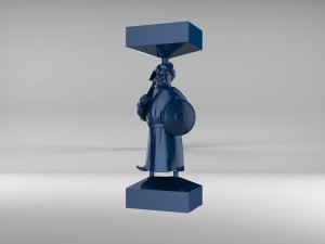 the chess pawn 1 of tatar-mongols set 09001 Modèle 3D