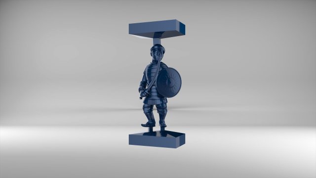 the chess pawn 2 of tatar-mongols set 09001 3Dモデル .c4d .max .obj .3ds .fbx .stl .blend 