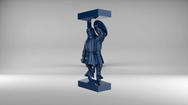 the chess pawn 3 of tatar-mongols set 09001 3D Model .c4d .max .obj .3ds .fbx .stl .blend 