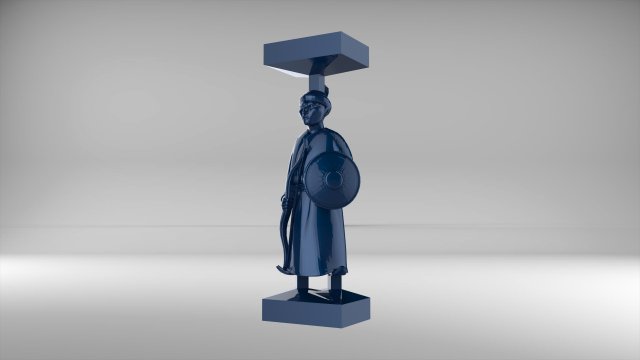 the chess pawn 8 of tatar-mongols set 09001 3D 模型 .c4d .max .obj .3ds .fbx .stl .blend 