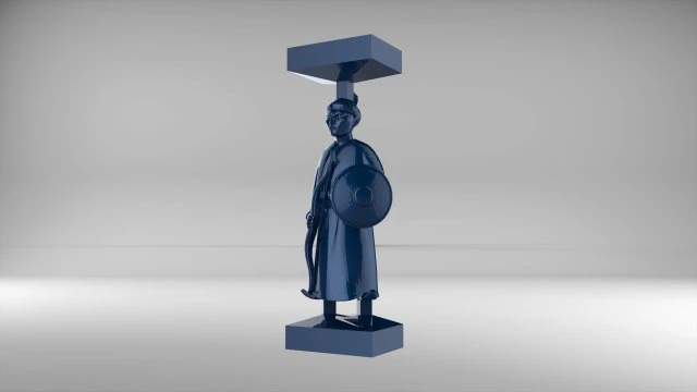 the chess pawn 8 of tatar-mongols set 09001 3D Model .c4d .max .obj .3ds .fbx .stl .blend 