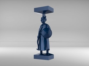 the chess pawn 8 of tatar-mongols set 09001 Modèle 3D