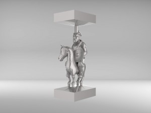 the chess knight 2 of russian set 09001 Model 3D