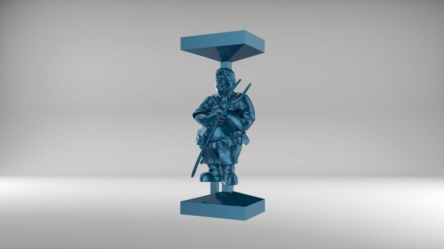 the chess pawn 1 of russian set 09001 3D Модель .c4d .max .obj .3ds .fbx .stl .blend 