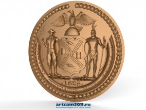the coat of arms new york city 3D 모델