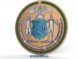 the coat of arms new york city 3D Model