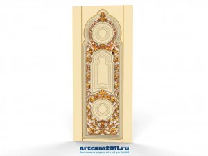 porte sculpt&eacute;e baroque classique de luxe Modèle 3D