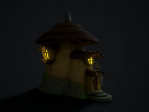 mushroom house 3D Model