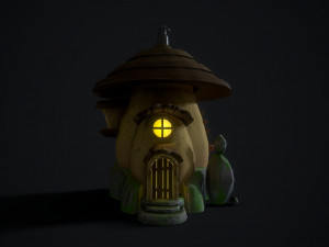 mushroom house Modello 3D