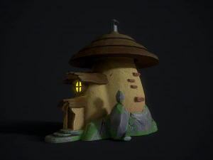 mushroom house 3D Model