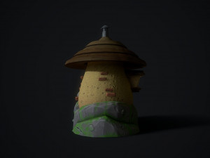 mushroom house Modello 3D
