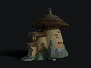mushroom house Modello 3D
