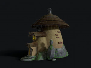 mushroom house 3D Model