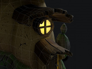 mushroom house Modello 3D