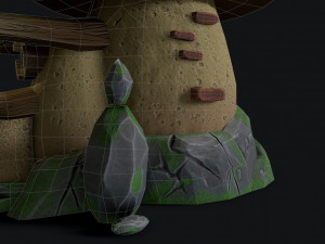 mushroom house Modello 3D
