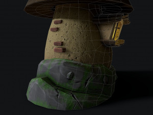 mushroom house Modello 3D