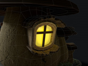 mushroom house Modello 3D
