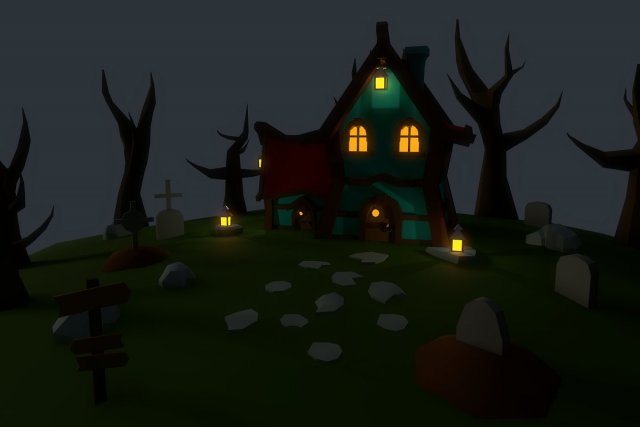 creepy house Modelo 3D .c4d .max .obj .3ds .fbx .stl .blend 
