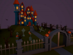 halloween castle 3D Model