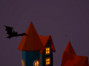 halloween castle Modèle 3D